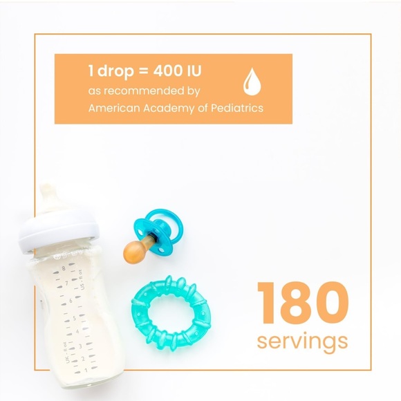 Organic Vitamin D Drops for Babies | 100% Plant-Based, 180 Servings 400 IU - Picture 4 of 8